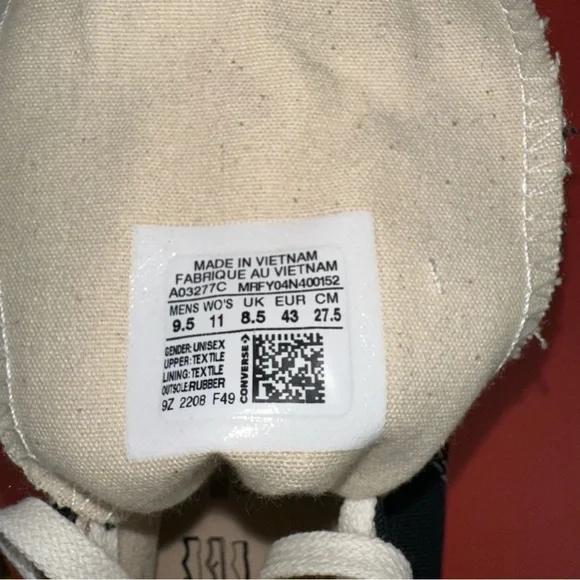 Converse Shoes Womens 11 Mens 9.5 Black Chuck AT-CX Platform Sneakers NE - Picture 2 of 8